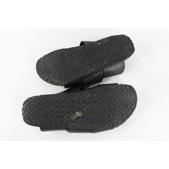 Vintage Betula Birkenstock Mens 11 Distressed Leather Buckle Sandals Black AS IS main image 7